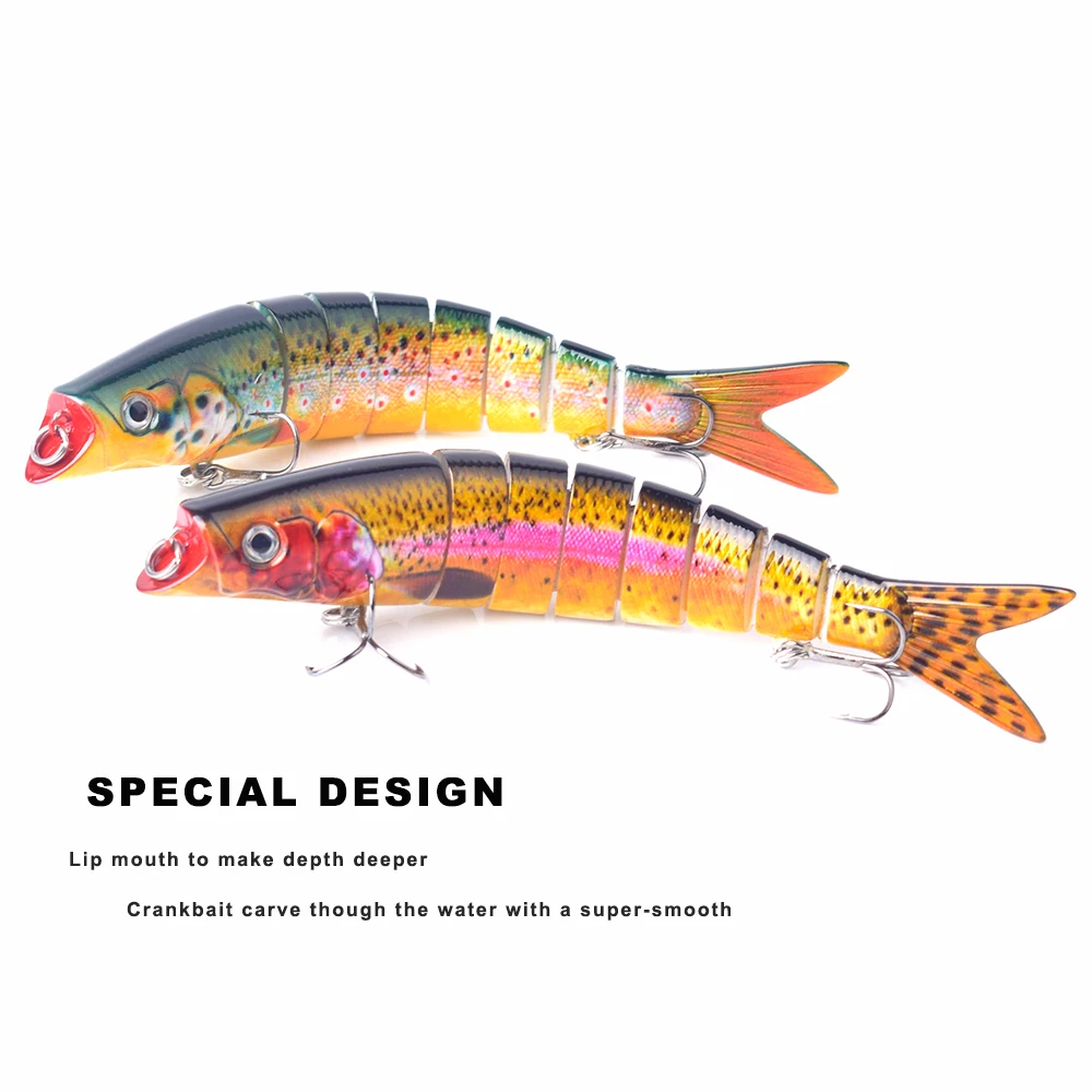 CCLTBA-SEÑUELOS DE pesca de trucha, cebo Minnow articulado, aparejos de pesca, Wobbler Swimbait, 14cm, 21,5g - imagen 5