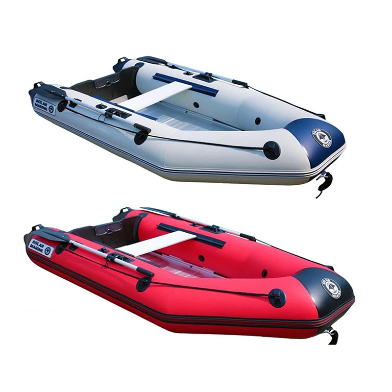 Solarmarine-Bote de asalto plegable de PVC para 4 personas, bote inflable de suelo de aluminio con velocidad aprobada por la CE, para Rafting, Kayak de rescate, botes de remos - imagen 4