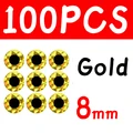 100pcs 8mm Gold