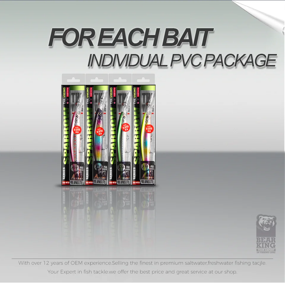 BEARKING-cebos duros superiores para pesca, 120mm, 22g, pececillo de fundición larga, Wobblers, profundidad de buceo, Lucio de 6-10 pies - imagen 5