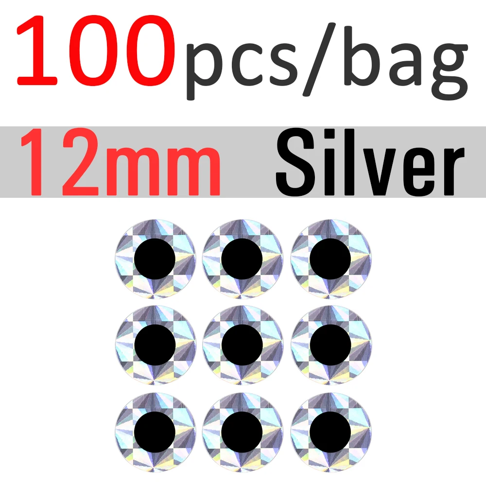 12mm Sliver 100pcs
