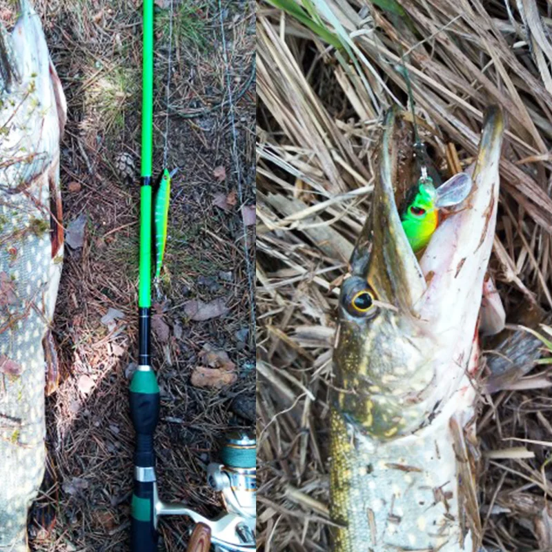 Señuelo de Pesca flotante, Wobbler, duro, 13,5g, 22,5g, aparejos Crankbait con anzuelos triples, carpa, Lucio, Pesca Swimbait, 1 ud. - imagen 3