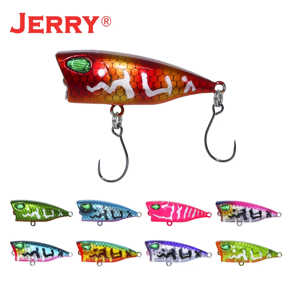 Jerry Dwarf-SEÑUELOS flotantes para Pesca, aparejos de Pesca de fundición, ultraligeros, Topwater, Popper, perca de lubina, 40mm, 3,2g - imagen 5
