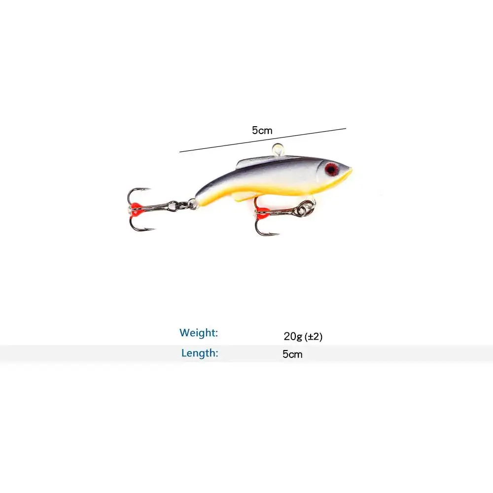 Señuelo de pesca Artificial, 1 unidad, plantilla de hielo de invierno, 5cm, 20g, cebo falso VIB, equilibrador Leurre para pesca de carpa, Lucio, perca, pesca en hielo - imagen 5