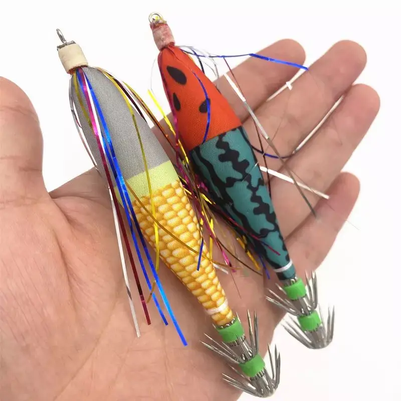 Plantillas de calamar luminosas con anzuelo, señuelo de pesca, pulpo, sepia, Jigging, Wobbler, 7G, 10,5 cm, 10 piezas - imagen 4