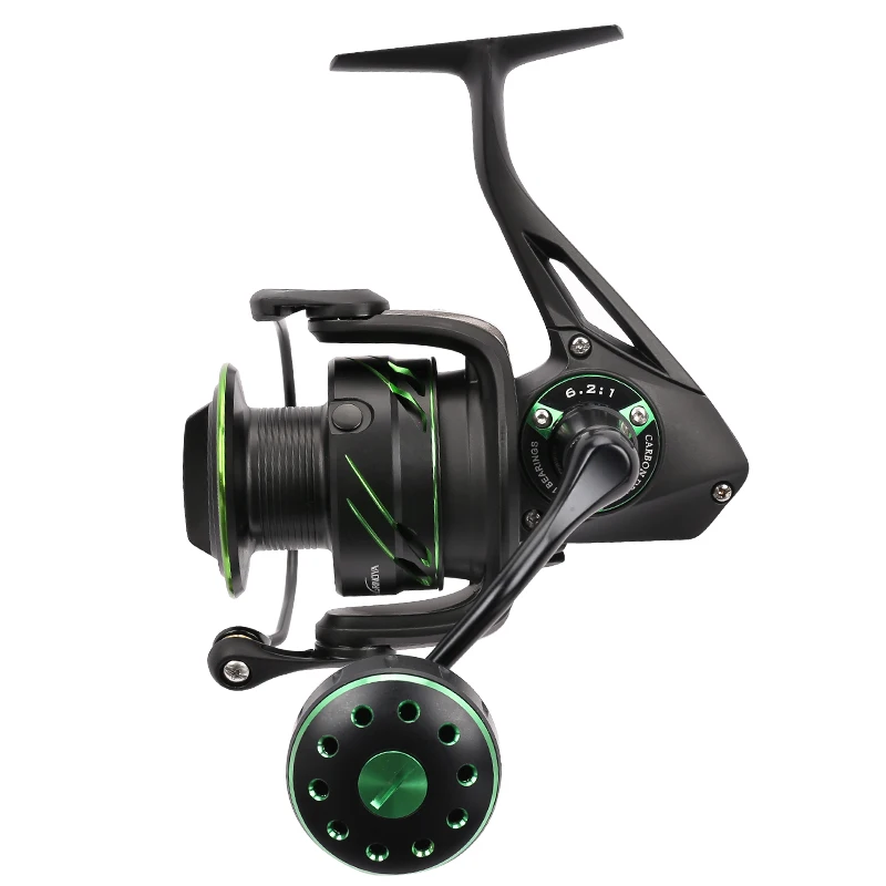 Carrete De Pesca giratorio, 4000s, 5000s, 12 KG, arrastre máximo 6,2: 1, relación De engranaje, bobina De Pesca en roca, rueda De Pesca De mar - imagen 3