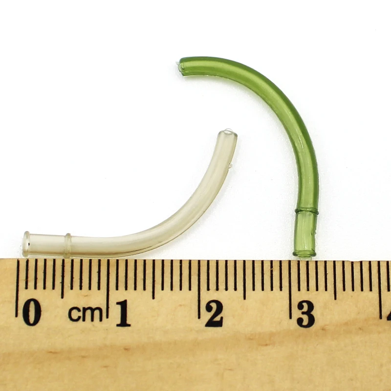 20 piezas aparejo de pelo de tubo de manga de gancho sin alineador de línea de piscina mangas antienredos conectar con anzuelo de pesca accesorios de pesca de carpa - imagen 3