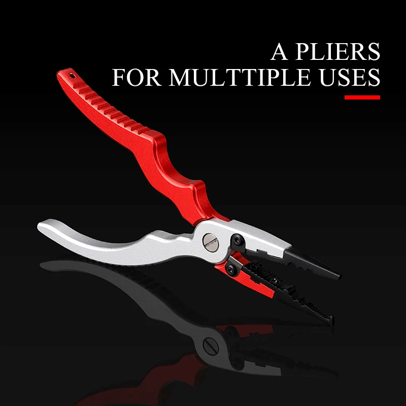 Juego de alicates de pesca con agarre de labio de pescado, herramienta de aparejo de tijera, Control antideslizante, cortador de línea dividida, gancho, quitar la mejor aleación de aluminio - imagen 4