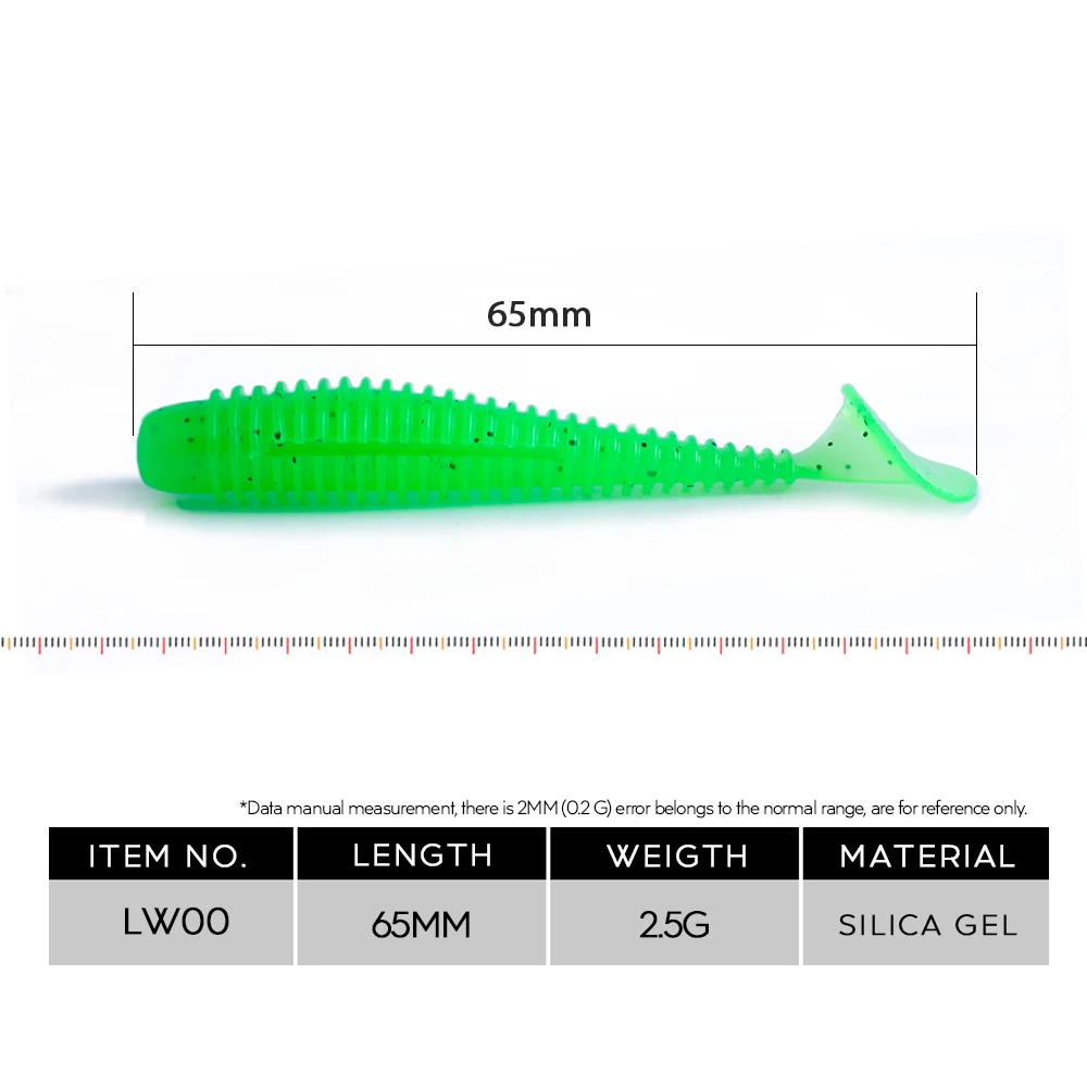 Señuelos blandos de silicona para pesca, cebos Jigging Wobblers artificiales para lubina y carpa, lote de 10 piezas, 6,5 cm/2,5g - imagen 3