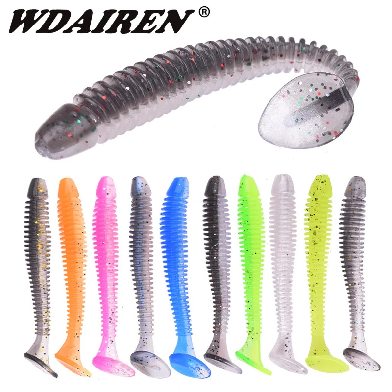 WDAIREN Jig Wobblers - Señuelo blando 5-9 cm, doble color Lubina - imagen 4