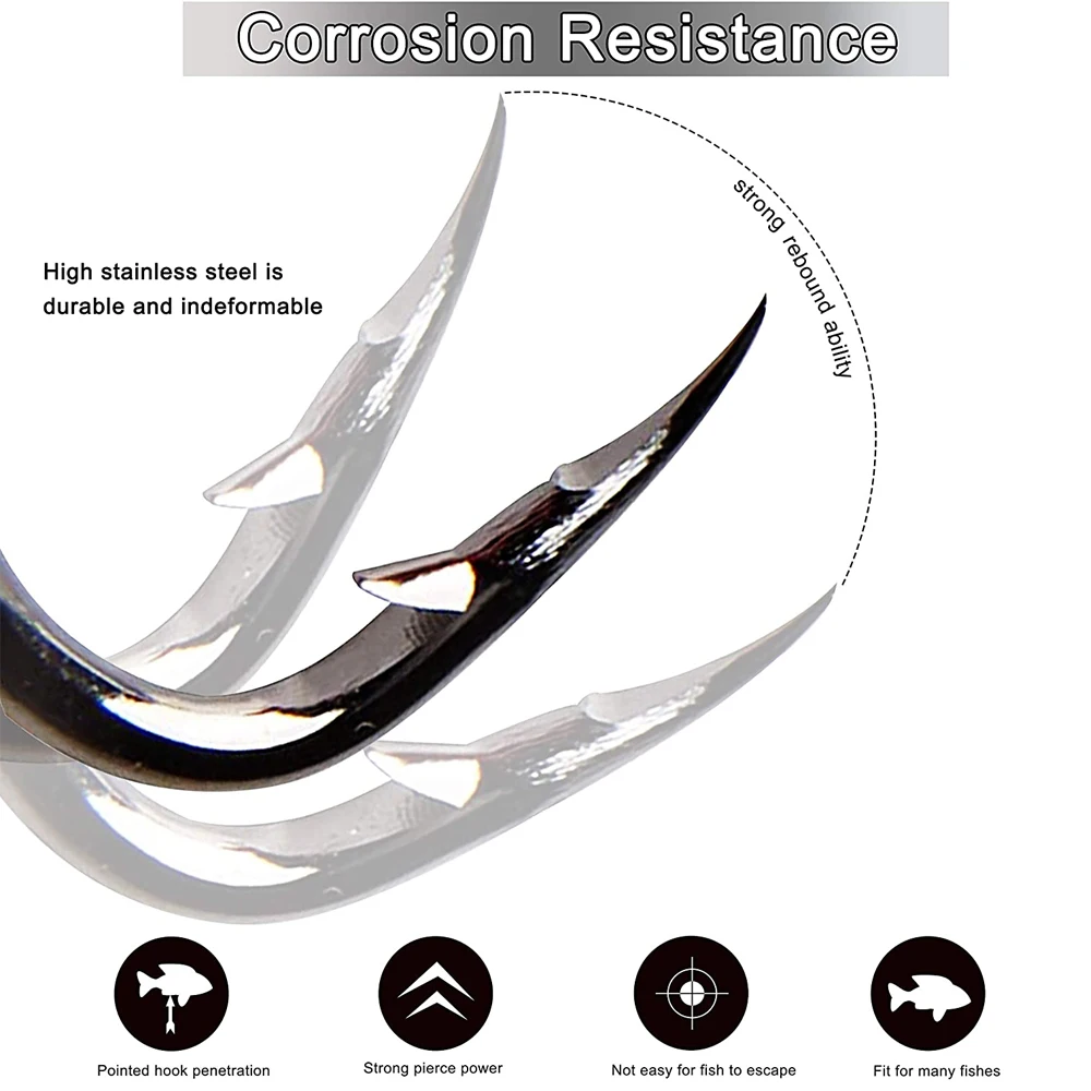 65 Uds. Anzuelos de asistencia para pesca, anzuelos de paso lento, atado de moscas, cebo de Jigging de Metal para bacalao, pez plano, atún, gran juego, pesca de curricán - imagen 4