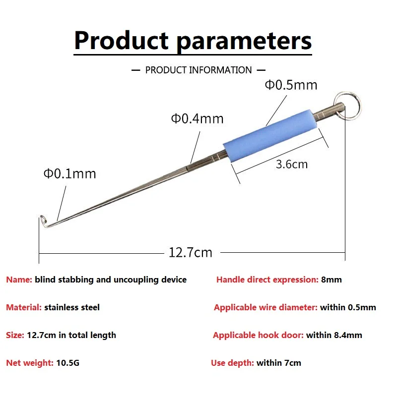 Dispositivo de desacoplamiento de gancho de pesca, herramienta de extracción portátil, accesorios de aparejos de pesca, 10,5g/12,7 cm, 1 ud. - imagen 5