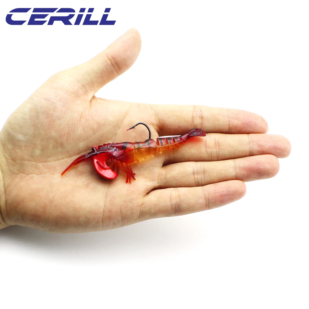 Señuelo de pesca Artificial, cebo luminoso de gusano suave de camarón 12g 7cm, anzuelo de cabeza, carpa, lubina, Jigging, aparejos Swimbait, Lote 5 - imagen 5
