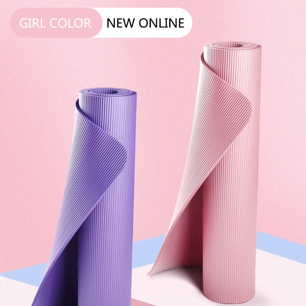 NBR-Esterilla de Yoga antideslizante de 10mm y 15mm de grosor para mujer, Esterilla deportiva para gimnasio en casa, Esterilla de Fitness para perder peso, almohadilla de ejercicio - imagen 3