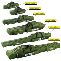 Bolsas plegables de tela Oxford multiusos de alta calidad para cañas de pescar, herramientas de pesca, equipo de pesca, 60/100/122/150/152/180CM