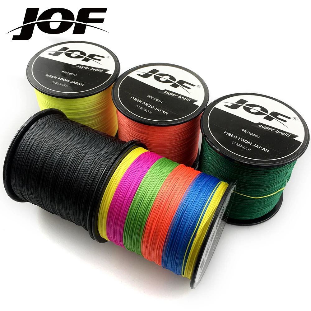 JOF-sedal de Pesca de PE fuerte, 300M, 500M, 100M, hilo de Pesca trenzado de 4 hebras, multifilamento, duradero - imagen 3