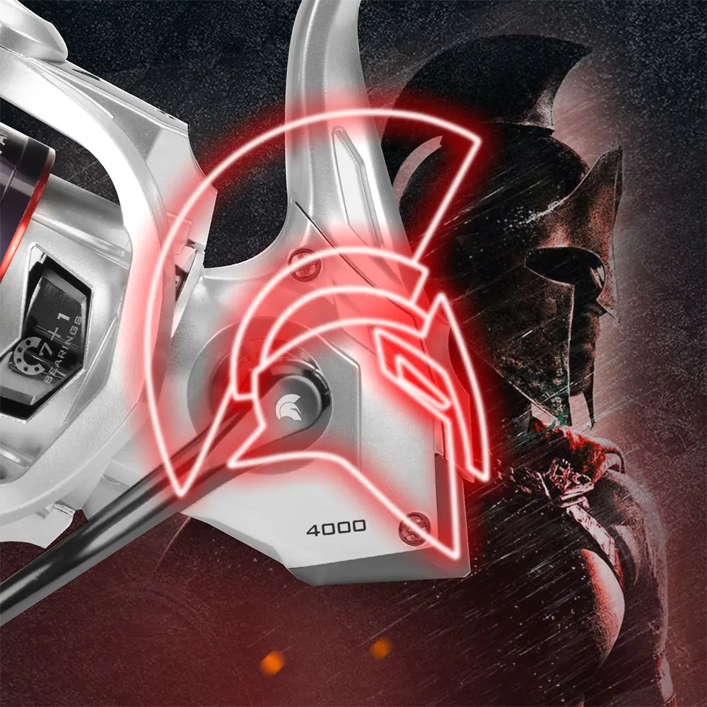 KastKing-carrete de pesca giratorio Spartacus II, arandela de arrastre de fibra de carbono, carrete de aluminio, 10kg de arrastre, 7 + 1 rodamientos de bolas para agua salada - imagen 4