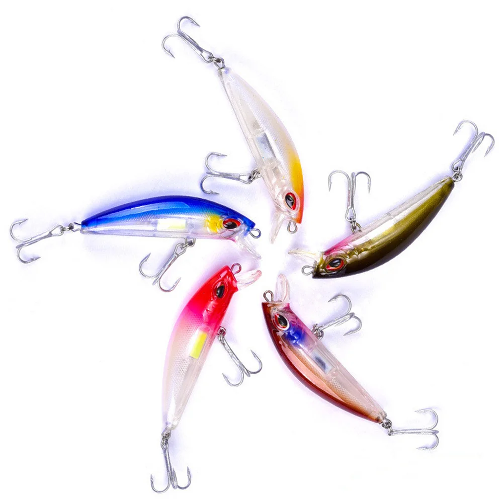 Señuelos de Pesca de piscardo, 1 pieza, 7cm, 10g, cebos duros Crankbait, Wobbler, Lucio, anzuelos triples - imagen 3