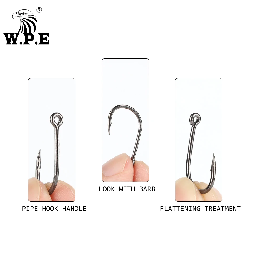 Anzuelos mostrando su diseño de 30 unids/lote y 1 #-8 # para pesca efectiva