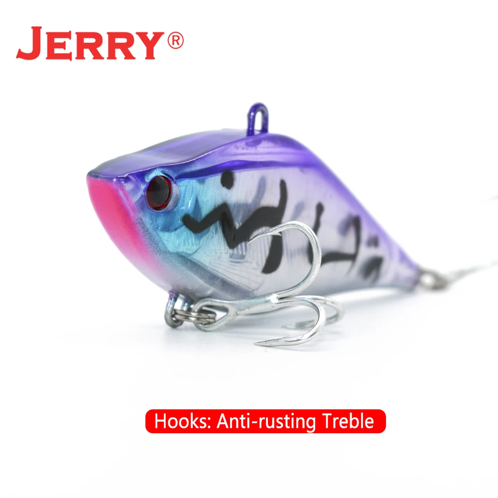 Jerry-señuelo de pesca de plástico duro con vibración, cebos artificiales Wobbler VIB de hundimiento, 60mm, aparejos de pesca para lubina - imagen 5