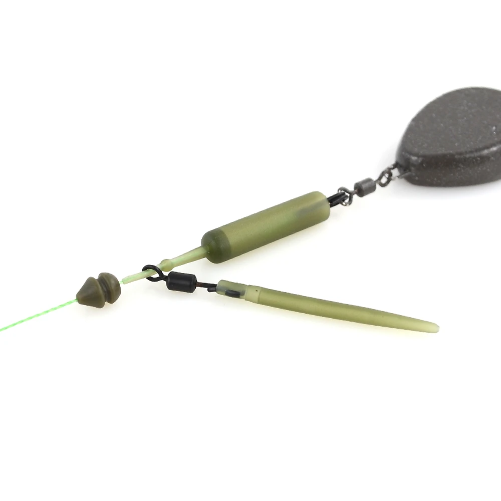 Kit de aparejo de pesca de carpa, 50 piezas, broches giratorios de pesca, Clips de plomo de seguridad, aparejo de helicóptero, manga de gancho, aparejos de pesca M7 - imagen 3