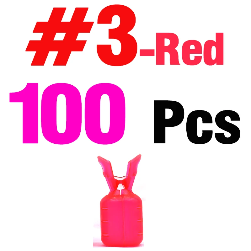 No3 Red 100Pcs