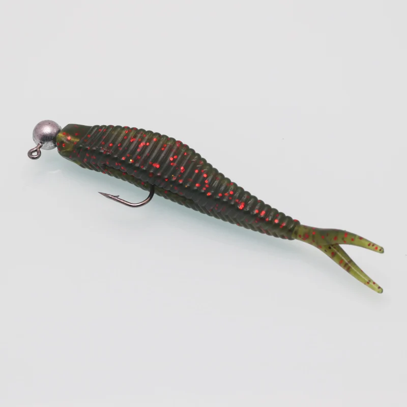 Señuelo suave de cola de horquilla, cebo Artificial de silicona, 60mm, 1,5g, olor a Camarón y sal, aparejos de pesca, 1 unidad - imagen 3