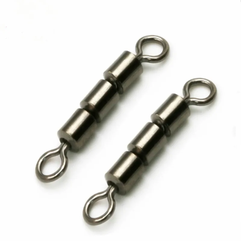 500 unids/lote de aparejos de Pesca de tres anillos, a granel, de cobre, giratorios - imagen 4