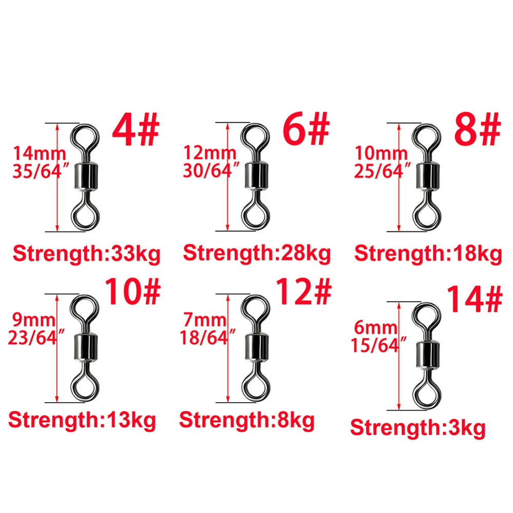 Ganchos giratorios de pesca de carpa, accesorios de conector de anillo sólido giratorio de cambio rápido, de cobre y acero inoxidable - imagen 3