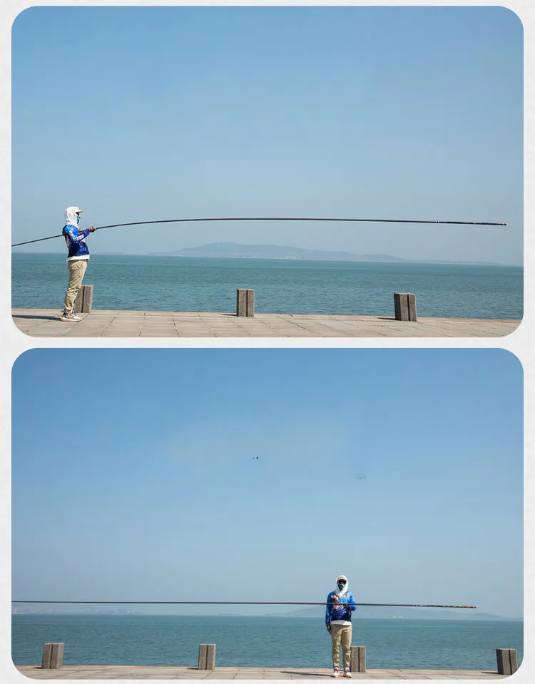 Caña de pescar telescópica de fibra de carbono, caña de pescar de sección larga, superdura, 9/10/11/12/13m - imagen 5