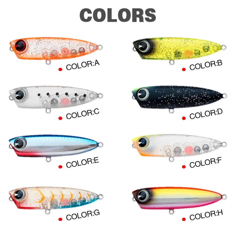 Explore los colores vibrantes de nuestros señuelos de pesca para un rendimiento óptimo