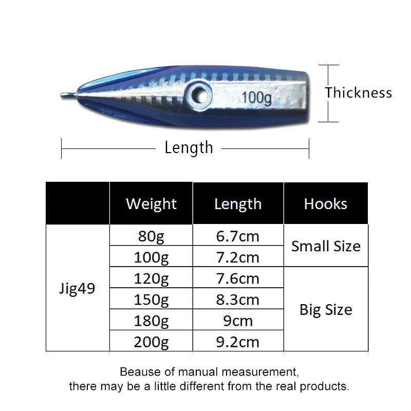 TEASER-señuelo de pesca de hundimiento lento, J49, 120g, 150g, 180g, 200g, Inchiku - imagen 4