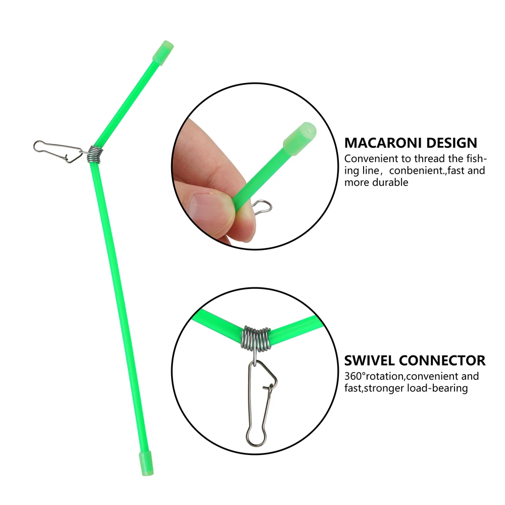 Alimentador antienredos de 15 piezas para pesca, Conector de equilibrio de tubo con broche giratorio, accesorios de aparejos de pesca marina de latón - imagen 3