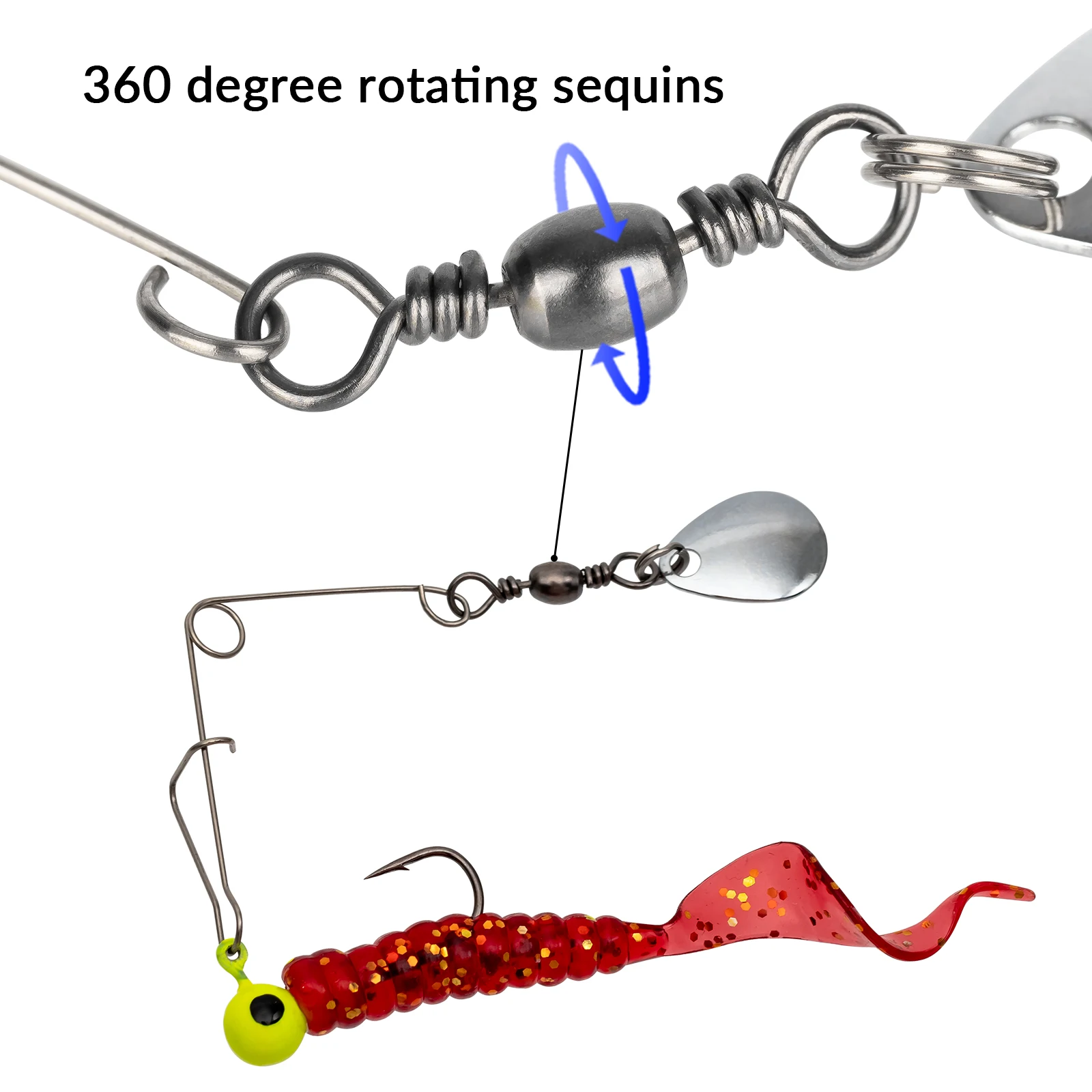 10 Uds 4,28g 4,2g Spinnerbait Jigs Spinner señuelos cuchara de Metal cebo suave de silicona Wobbler cebos artificiales gancho para Lucio - imagen 4