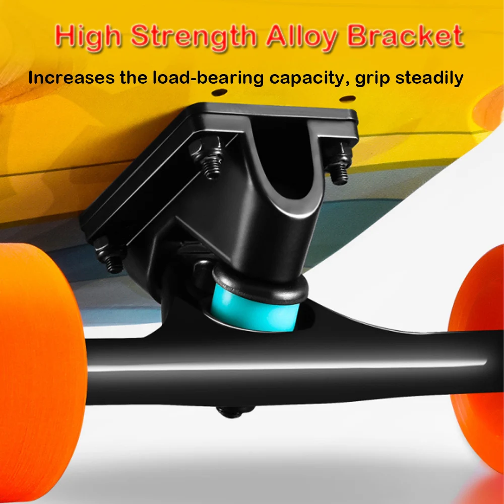 Tabla larga de Skateboard de 118cm para adultos, niños y niñas principiantes, tabla larga de baile, tabla de Skate de madera de arce - imagen 4