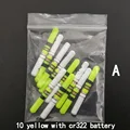 green A and battery