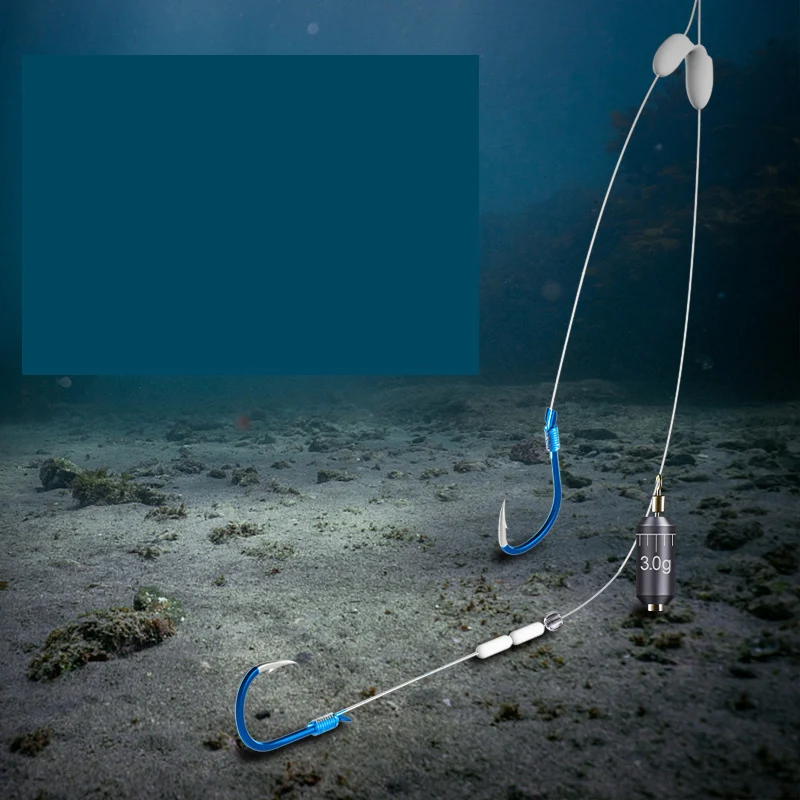 Anzuelo de pesca de acero con alto contenido de carbono, línea de anclaje de pesca de agua de mar de estilo japonés, diente fantasma de oro negro, 55cm - imagen 2