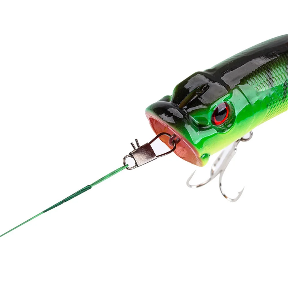 Juego de Herramientas de rastreo de pesca, accesorios de correa de línea de alambre de acero inoxidable antimordedura, 15/20/25/30cm, 10 unidades por lote - imagen 3