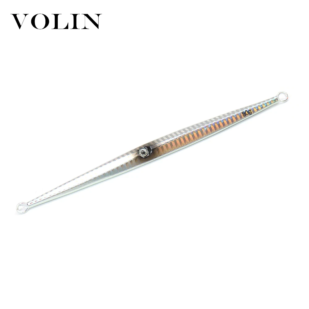 VOLIN Nanyou Large Iron Lure 1pc Metal Fishing Lure 60g 80g 100g 120g 150g 200g 250g 300g Hard Lure Jigging SaltWate Lure Silver - imagen 2