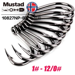 Mustad Noruega Origen Anzuelo de pesca en el mar Super Power Anzuelo con capucha de gran tamaño, 1 # -12/0 # ,10827NP-BN