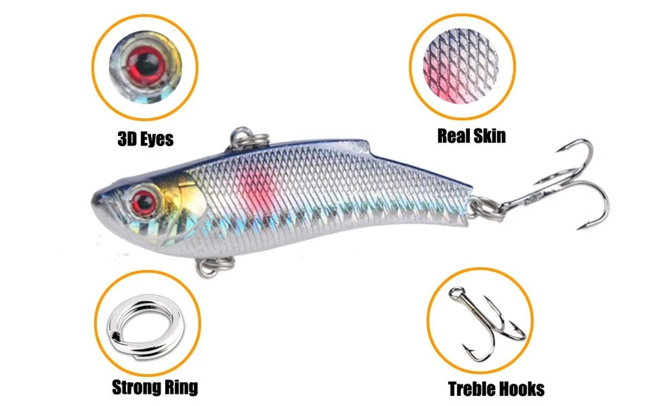 Señuelo de pesca VIB japonés Artificial, cebo duro interior de plomo, cebo giratorio de buceo, aparejos de pesca de mar de invierno, 7cm/20g, 1 ud. - imagen 2