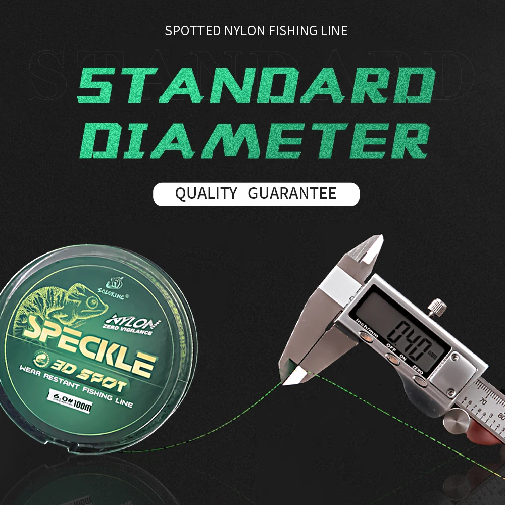 SOLOKING 100M/500M Invisible Nylon Fishing line Speckle Carp Fishing Line Invisible In Water 5lb-27lb Super Strong Nylon Line - imagen 4