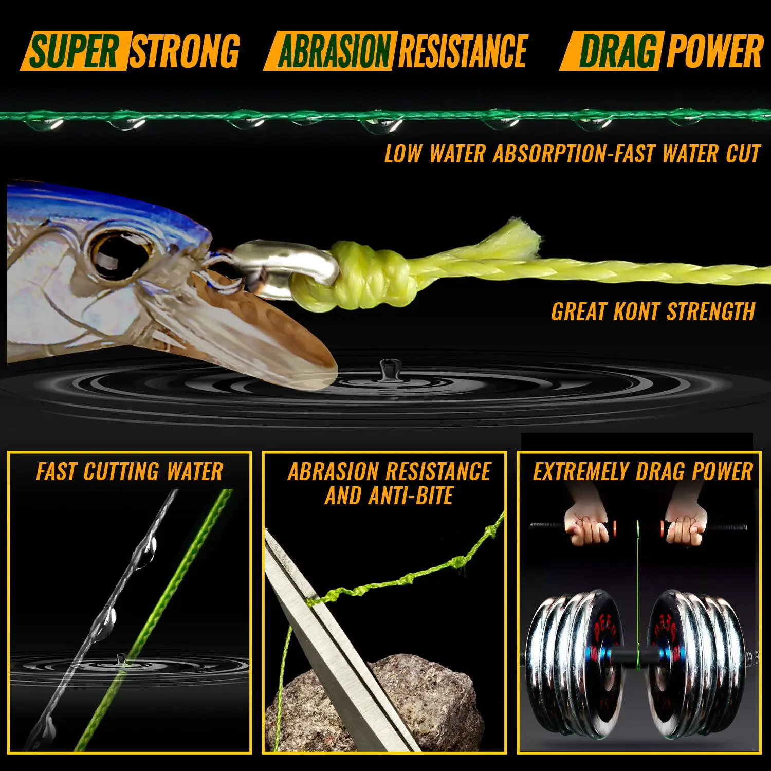 JOF-Accesorios de línea de pesca, 8 hebras, multifilamento, Mosca, carpa, mar, agua salada, duradero, artículos japoneses súper fuertes, aparejos 18-90 LB - imagen 5