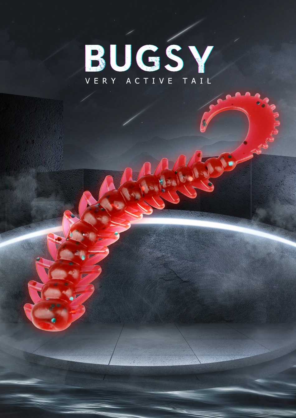 Señuelo MEREDITH insecto de silicona 75mm para pesca de lucio y sábalo