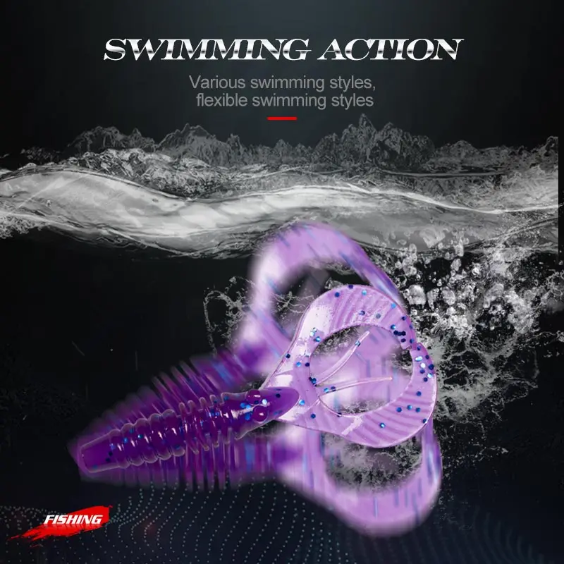 Hunthouse ira cola Craw atraer 5PCS/bolsa de PVC 83mm 3,9g pike atraer bajo para la pesca de señuelos suaves nadar falso cebo de silicona pesc lw238 - imagen 3