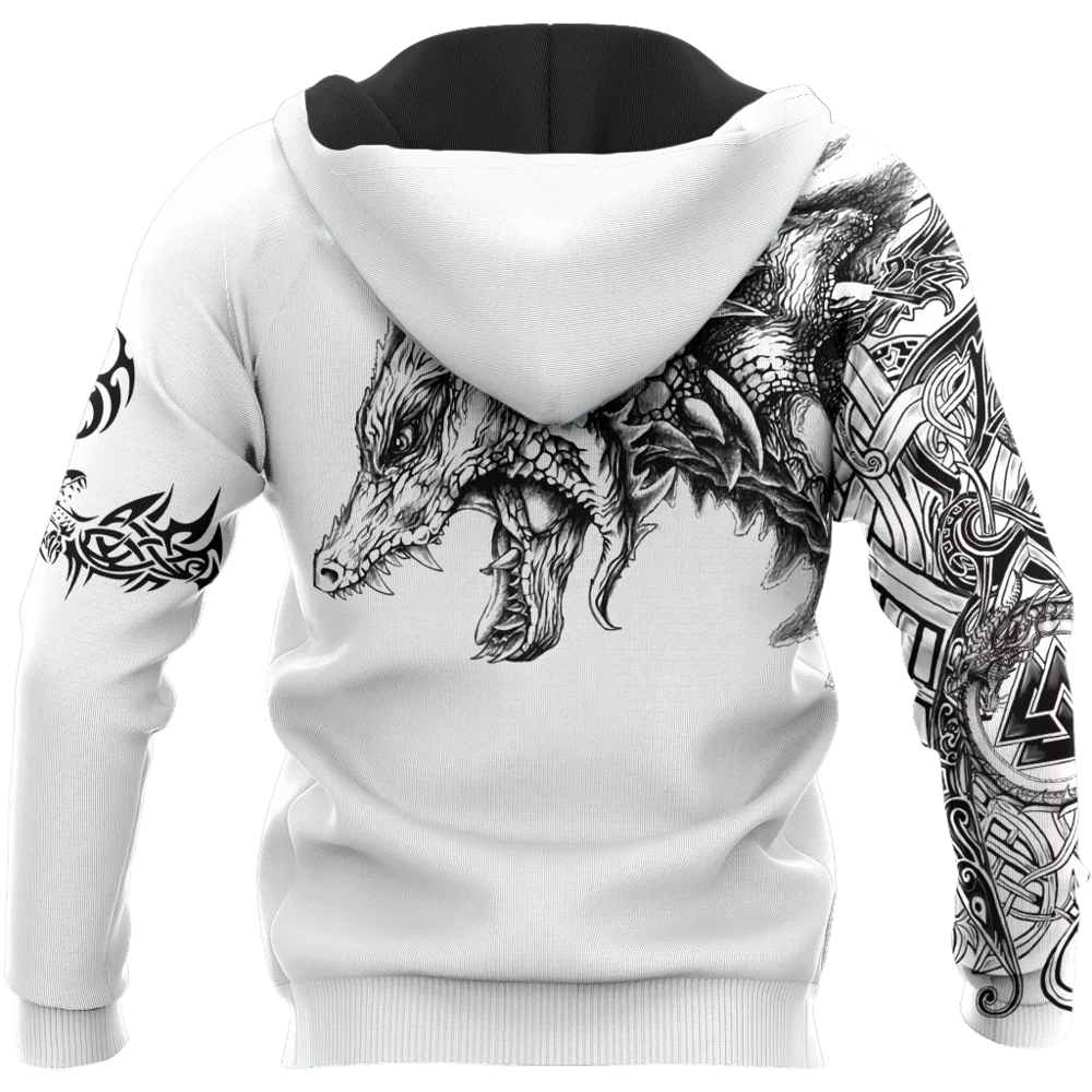 Tatuaje y mazmorra dragón 3D impreso Unisex Deluxe Sudadera con capucha hombres sudadera ropa de calle jersey con cremallera chaqueta Casual chándal KJ0273 - imagen 5