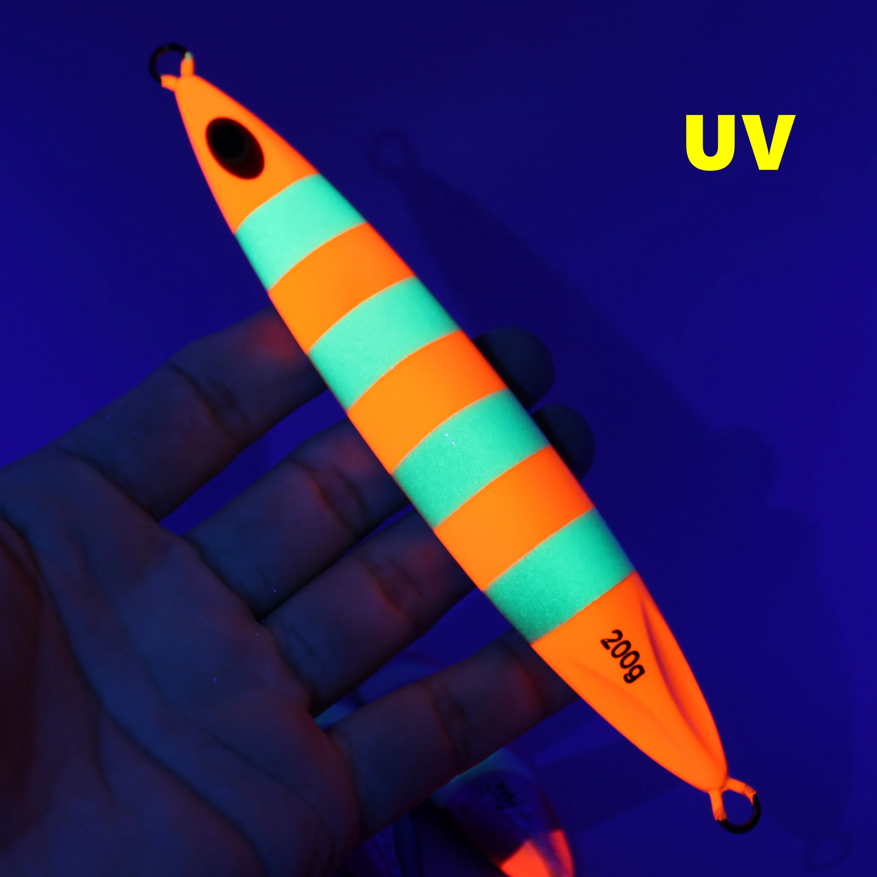 AOCLU-Plantilla de metal lento para agua salada, cebo duro, señuelos de pesca hundidos, revestimiento UV, brillo de cebra luminoso, calidad japonesa, 200g, 300g - imagen 4