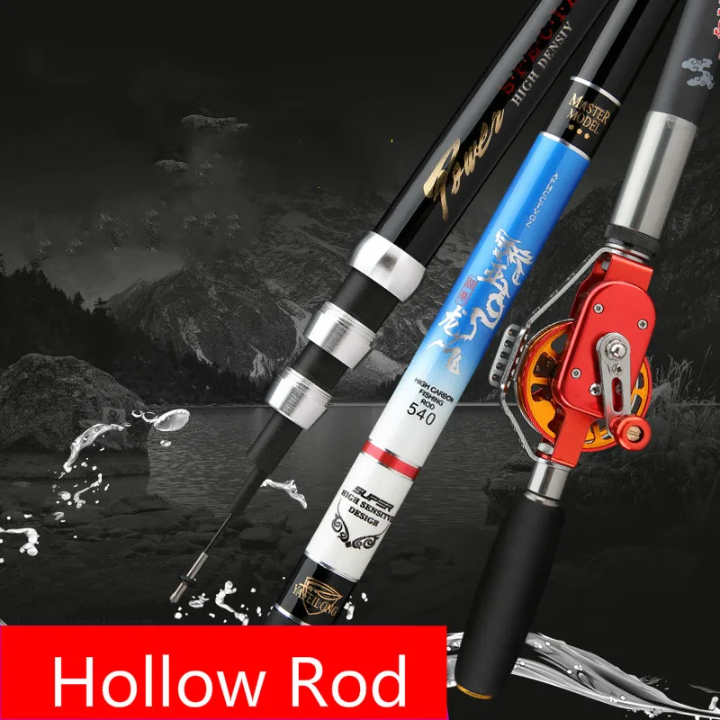 Caña hueca De doble uso De 4,5 m-9,0 m, poste De Pesca superduro, posicionamiento De Taiwán, Secciones cortas, Olta De mano - imagen 2