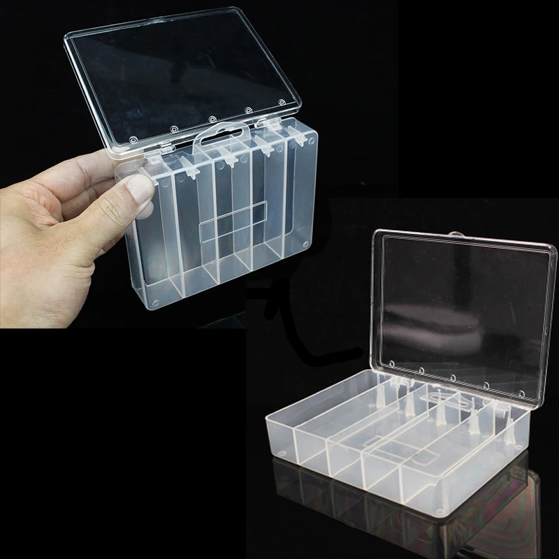 Caja de aparejos de pesca colgante, caja de plástico para Señuelos de Pesca con 5 compartimentos, práctica, impermeable, EGI/lubina, 2 tamaños, 1 unidad - imagen 5