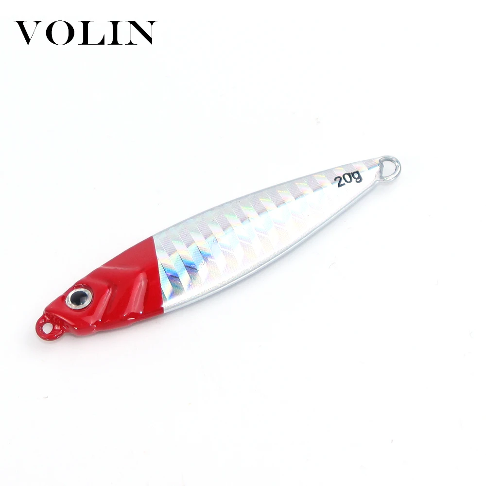 VOLIN-señuelo duro de Metal para pesca, plantilla de Metal para agua salada, 1 unidad, 10g, 15g, 20g, 30g - imagen 3